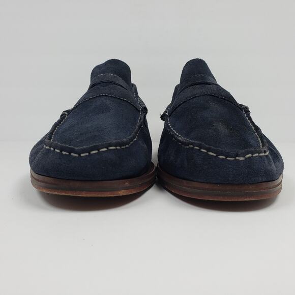Florsheim Sea Island Mens Size 12 D Navy Blue Suede Slip On  display picture 1